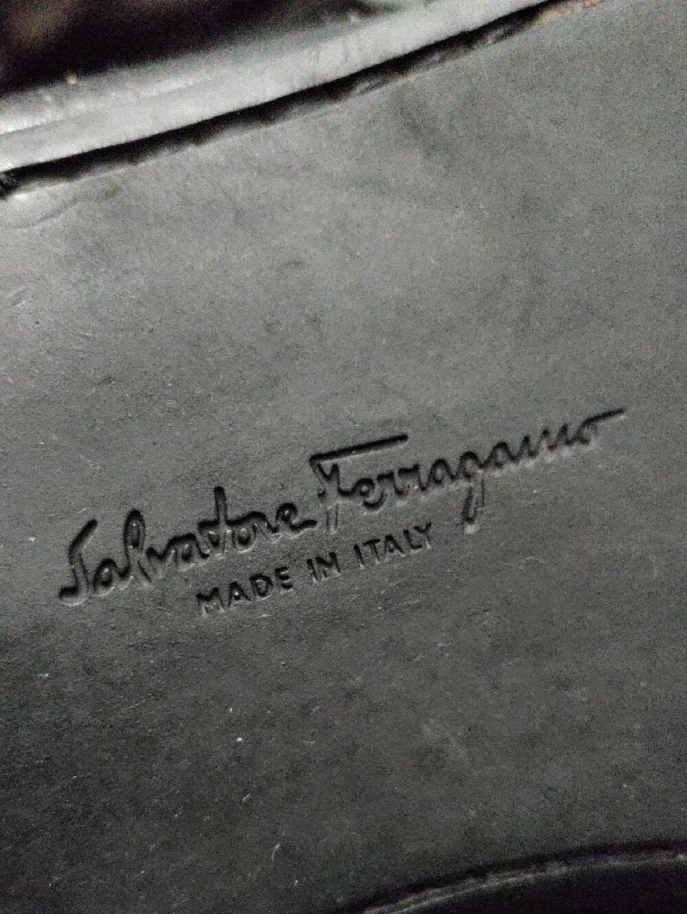 Salvatore Ferragamo Black Pebbled Leather Bit Loafers